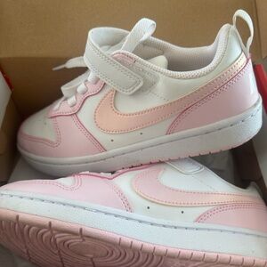 Kids Pink and White Sneakers